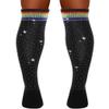 Tgirls Rhinsetone Over Knee Stockings Cotton Thigh-High Socks Crystal Blingy Striped Warm Stockings Cheerleader Winter Long Socks for Women and Girls (Colorful-black socks) view 1