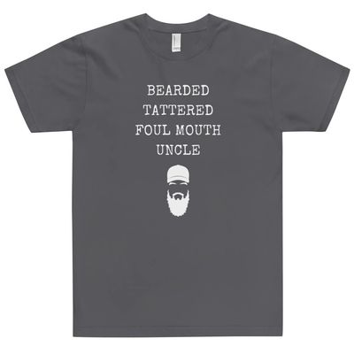 Bearded Tattered Foul Moth Uncle T-Shirt, Uncle Shirt, Gift for Uncle, Shirt for Uncle, Funny Shirt for Uncle