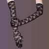 KINBOM Long Lace Gloves - Bridal & Party Floral Lace Gloves for Women - 54x10 cm / 21.3x3.9 inch view 3