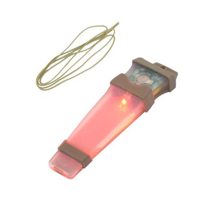 Zamudam Helmet Signal Light Waterproof Survival Tactical Hiking Boating Cycling Personal Identification Marker Light (Hook Back Tan & Red)