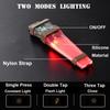 Zamudam Helmet Signal Light Waterproof Survival Tactical Hiking Boating Cycling Personal Identification Marker Light (Hook Back Tan & Red) view 2