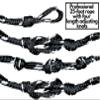 Wakesurf Rope with Handle - Adjustable 25 Foot Tow Rope with 10" Handle (Black) view 3