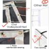 IQSTRP Official Tournament Volleyball Net Outdoor with 2 Aircraft Aircraft Steel Cable Top & Bottom, Heavy Duty 32x3FT Volleyball Nets for Backyard Schoolyard Beach view 3