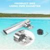 Mojiate 2-Pack Stainless Steel Fishing Rod Holders | 32-Angle Adjustable Clamp-On Rail Mount | Fits 7/8"-1" Rails for Boat, Yacht, RV & Truck | Marine-Grade Anti-Corrosion with Rubber Protector view 2