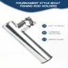 Mojiate 2-Pack Stainless Steel Fishing Rod Holders | 32-Angle Adjustable Clamp-On Rail Mount | Fits 7/8"-1" Rails for Boat, Yacht, RV & Truck | Marine-Grade Anti-Corrosion with Rubber Protector view 4