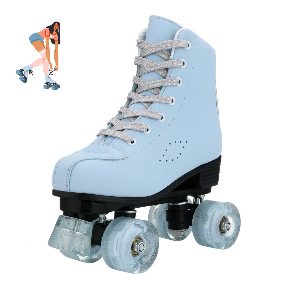 Jessie Women's Frosted Toddler Holographic Roller Skates for Girls & Adults, Indoor & Outdoor
