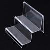Tofficu 2 Tier Acrylic Wallet Display Stand Holder Jewelry Display Riser Shelf Handbag Purse Organizer Display Rack Showcase Fixtures view 1