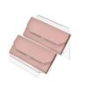 Tofficu 2 Tier Acrylic Wallet Display Stand Holder Jewelry Display Riser Shelf Handbag Purse Organizer Display Rack Showcase Fixtures view 2