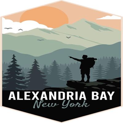 Alexandria Bay New York 4-Inch Vinyl Decal Sticker Outdoors Hike Design
