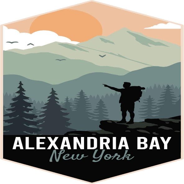Alexandria Bay New York 4-Inch Vinyl Decal Sticker Outdoors Hike Design