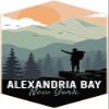 Alexandria Bay New York 4-Inch Vinyl Decal Sticker Outdoors Hike Design view 1