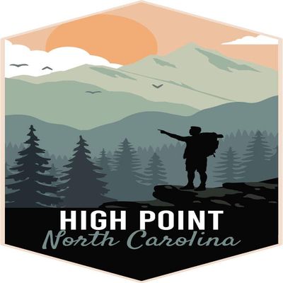 High Point North Carolina 4-Inch Vinyl Decal Sticker Outdoors Hike Design