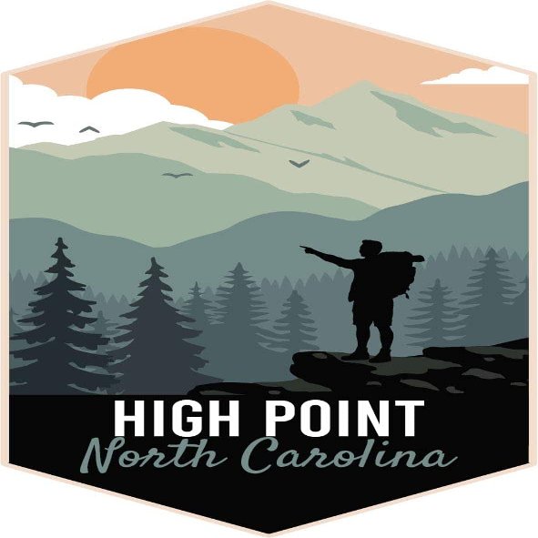 High Point North Carolina 4-Inch Vinyl Decal Sticker Outdoors Hike Design