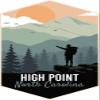 High Point North Carolina 4-Inch Vinyl Decal Sticker Outdoors Hike Design view 1