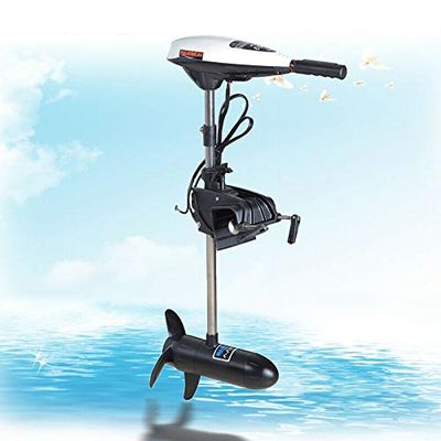 12V 660W Electric Trolling Motor Outdoor Engine Motor 65 LBS Electric Bow Mount Trolling Motor Heavy Duty Electric Fishing Boat Motor Outboard Trolling Engine for Inflatable Rubber Boat