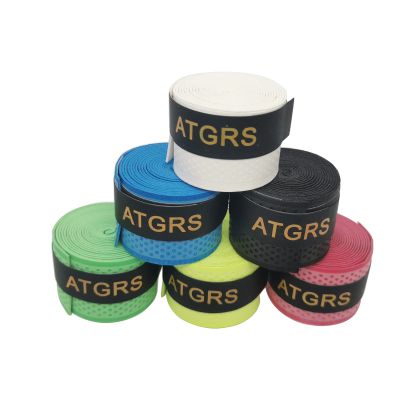 ATGRS Tennis Grip Embossing Top Absorb Moisture Racquet Grip Tape Advanced Elasticity Anti-Slip Overgrip for Tennis Badminton Racquetball Grip Squash Racquet (Embossing-MutilcolorB-6pcs)