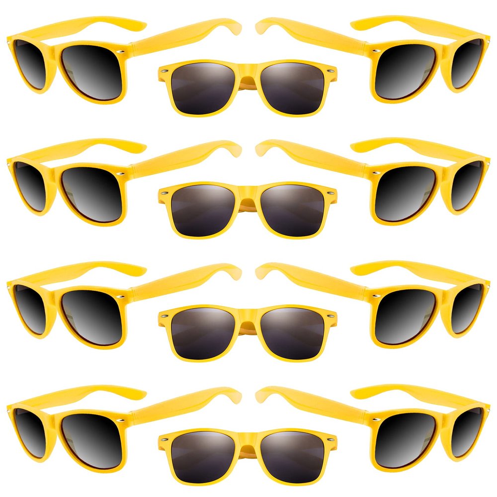 TUPARKA 20 Pack Kids Sunglasses Bulk for Summer Pool Party Favors Birthday Parties Goody Bag Fillers, Yellow