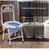 MOFOCO Folding Commode Portable Toilet Seat with Cover Lid,Potty Commode Chair,Perfect for Camping, Traveling view 4