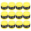 PATIKIL 43.3" Tennis Racket Grip Tape, 12 Pack PU Overgrip Round Groove Non-Slip Absorb Sweat for Badminton Fishing Rod, Yellow view 1