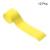 PATIKIL 43.3" Tennis Racket Grip Tape, 12 Pack PU Overgrip Round Groove Non-Slip Absorb Sweat for Badminton Fishing Rod, Yellow view 2