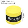 PATIKIL 43.3" Tennis Racket Grip Tape, 12 Pack PU Overgrip Round Groove Non-Slip Absorb Sweat for Badminton Fishing Rod, Yellow view 3
