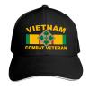 4th Infantry Division Vietnam Combat Veteran Unisex Baseball Cap Sandwich Cap Plain Adjustable Dad Cap Black view 1