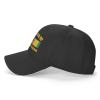 4th Infantry Division Vietnam Combat Veteran Unisex Baseball Cap Sandwich Cap Plain Adjustable Dad Cap Black view 4