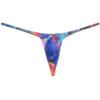Botmois Men's Micro Swim Thong Sexy G-Strings Bikini Underwear Male Contour Pouch Tangas Colourful Clouds M view 1