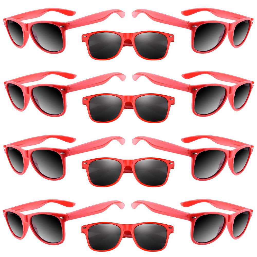 TUPARKA 20 Pack Kids Sunglasses Bulk for Summer Pool Party Favors Birthday Parties Goody Bag Fillers, Red