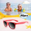 TUPARKA 20 Pack Kids Sunglasses Bulk for Summer Pool Party Favors Birthday Parties Goody Bag Fillers, Red view 3