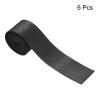 PATIKIL 43.3" Tennis Racket Grip Tape, 6 Pack PU Overgrip Round Groove Non-Slip Absorb Sweat for Badminton Fishing Rod, Black view 2