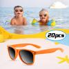 TUPARKA 20 Pack Kids Sunglasses Bulk for Summer Pool Party Favors Birthday Parties Goody Bag Fillers, Orange view 3
