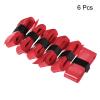 PATIKIL 43.3" Tennis Racket Grip Tape with Hole, 6 Pack PU Overgrip Stretchy Non-Slip Absorb Sweat for Badminton Fishing Rod, Red view 2