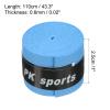 PATIKIL 43.3" Tennis Racket Grip Tape, 6 Pack PU Overgrip Round Groove Non-Slip Absorb Sweat for Badminton Fishing Rod, Blue view 3