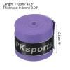 PATIKIL 43.3" Tennis Racket Grip Tape, 12 Pack PU Overgrip Round Groove Non-Slip Absorb Sweat for Badminton Fishing Rod, Purple view 3