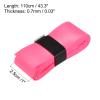 PATIKIL 43.3" Tennis Racket Grip Tape with Hole, 6 Pack PU Overgrip Stretchy Non-Slip Absorb Sweat for Badminton Fishing Rod, Pink view 3