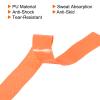 PATIKIL 43.3" Tennis Racket Grip Tape with Hole, 6 Pack PU Overgrip Stretchy Non-Slip Absorb Sweat for Badminton Fishing Rod, Orange view 4