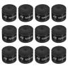 PATIKIL 43.3" Tennis Racket Grip Tape, 12 Pack PU Overgrip Round Groove Non-Slip Absorb Sweat for Badminton Fishing Rod, Black view 1