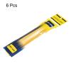 PATIKIL 43.3" Tennis Racket Grip Tape with Damping Ridges, 6 Pack Overgrip Perforated Absorbent Non-Slip for Badminton Fishing Rod, Yellow view 2