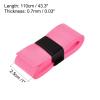 PATIKIL 43.3" Tennis Racket Grip Tape, 12 Pack PU Overgrip Stretchy Non-Slip Absorb Sweat for Badminton Fishing Rod, Pink view 3