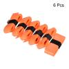 PATIKIL 43.3" Tennis Racket Grip Tape, 6 Pack PU Overgrip Stretchy Non-Slip Absorb Sweat for Badminton Fishing Rod, Orange view 2