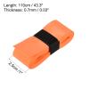 PATIKIL 43.3" Tennis Racket Grip Tape, 6 Pack PU Overgrip Stretchy Non-Slip Absorb Sweat for Badminton Fishing Rod, Orange view 3