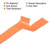 PATIKIL 43.3" Tennis Racket Grip Tape, 6 Pack PU Overgrip Stretchy Non-Slip Absorb Sweat for Badminton Fishing Rod, Orange view 4
