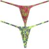 Botmois Men's Micro Swim Thong Sexy G-Strings Bikini Underwear Male Contour Pouch Tangas 2-Pack TX M view 1