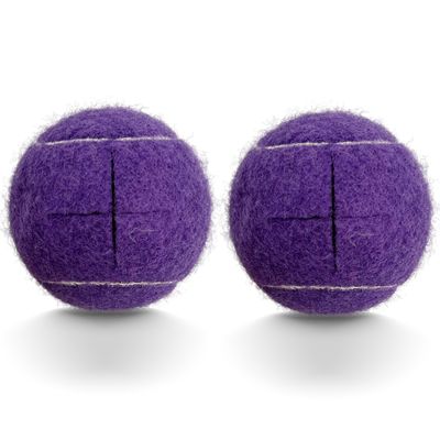 HPWFHPLF 2PCS Precut Tennis Balls for Walkers, Heavy Duty Long Lasting Glide Balls - Precut for Easy Installation, Universal Felt Pads for Walker Legs & Furniture, Floor Protectors (Purple)