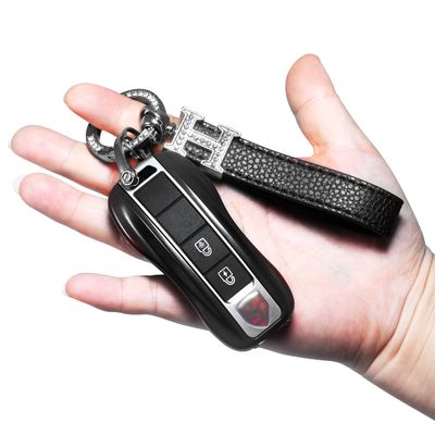 Mini Stun Gun with LED Flashlight and Wrist Strap Unique Key fob Design (Black)