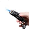 Mini Stun Gun with LED Flashlight and Wrist Strap  Unique Key fob Design (Black) view 2