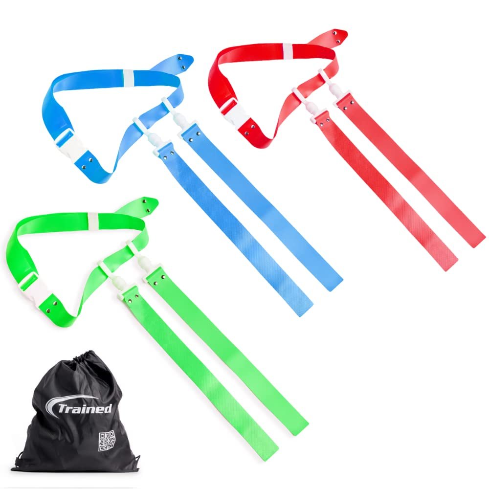 Trained Red & Green 10 Man Flag Football Set