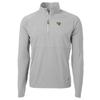 Cutter & Buck Men's Gray Jacksonville Jaguars Adapt Eco Knit Hybrid Recycled Quarter-Zip Raglan Jacket view 1