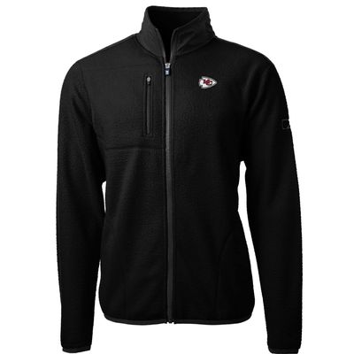 Cutter & Buck Men's Black Kansas City Chiefs Cascade Eco Sherpa Fleece Full-Zip Jacket